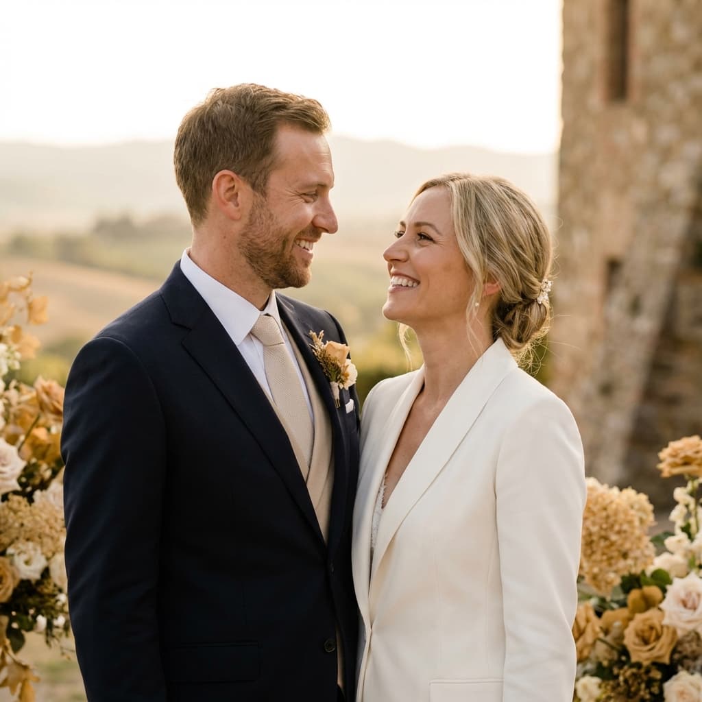 Happy couple looking lovingly at each other